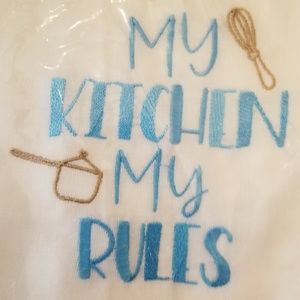 Embroidered flour sack towel.